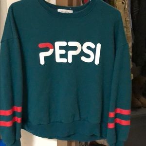 PEPSI SWEATER GREEN AND RED